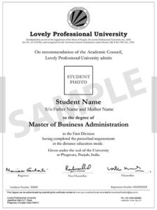 lpu online sample degree